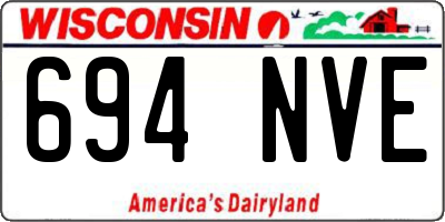 WI license plate 694NVE