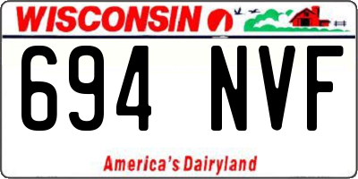 WI license plate 694NVF