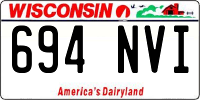 WI license plate 694NVI
