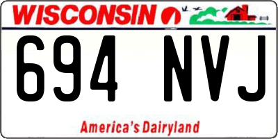 WI license plate 694NVJ