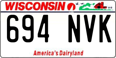 WI license plate 694NVK