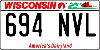 WI license plate 694NVL
