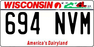 WI license plate 694NVM