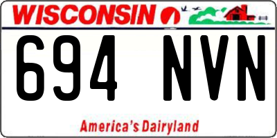 WI license plate 694NVN