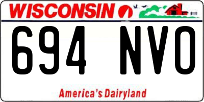WI license plate 694NVO