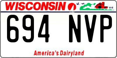 WI license plate 694NVP