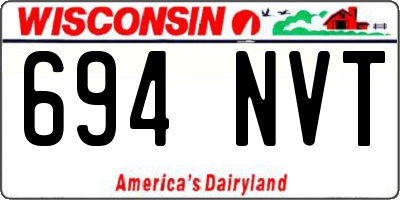 WI license plate 694NVT