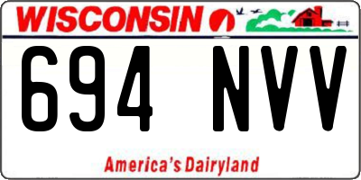 WI license plate 694NVV