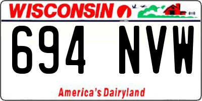 WI license plate 694NVW