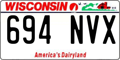 WI license plate 694NVX