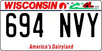 WI license plate 694NVY
