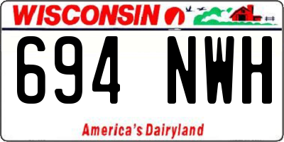 WI license plate 694NWH