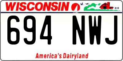 WI license plate 694NWJ