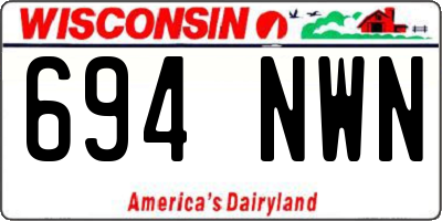 WI license plate 694NWN