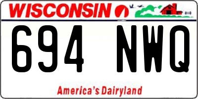 WI license plate 694NWQ