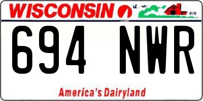 WI license plate 694NWR