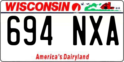 WI license plate 694NXA