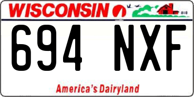 WI license plate 694NXF