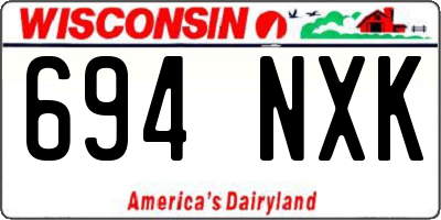WI license plate 694NXK