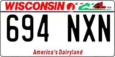 WI license plate 694NXN
