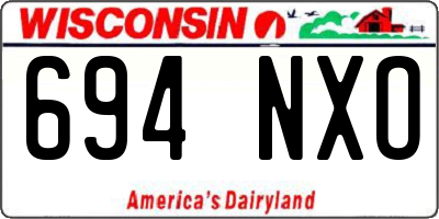 WI license plate 694NXO
