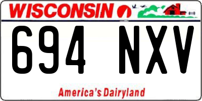 WI license plate 694NXV
