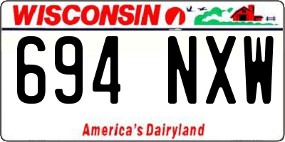 WI license plate 694NXW