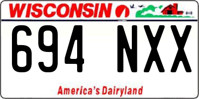 WI license plate 694NXX