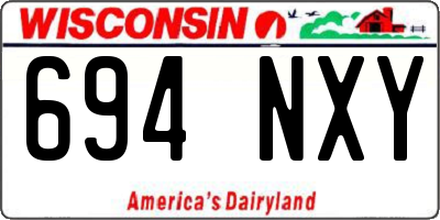 WI license plate 694NXY