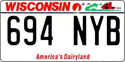 WI license plate 694NYB