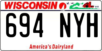 WI license plate 694NYH