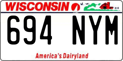 WI license plate 694NYM