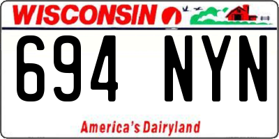 WI license plate 694NYN