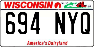 WI license plate 694NYQ