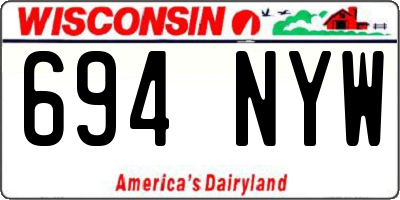 WI license plate 694NYW