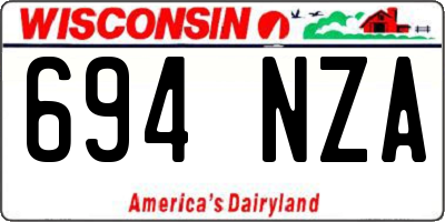 WI license plate 694NZA