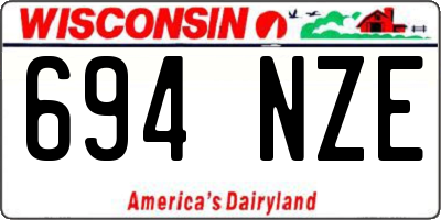 WI license plate 694NZE