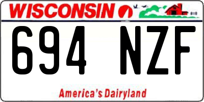 WI license plate 694NZF