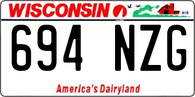 WI license plate 694NZG