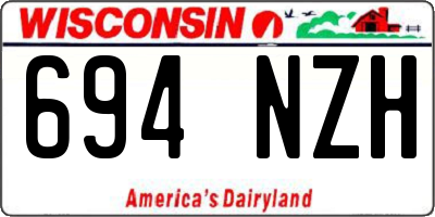 WI license plate 694NZH