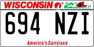 WI license plate 694NZI