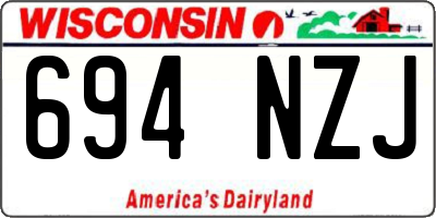 WI license plate 694NZJ
