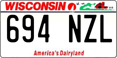 WI license plate 694NZL