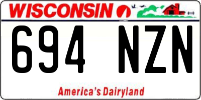 WI license plate 694NZN