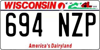 WI license plate 694NZP