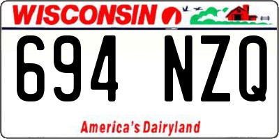 WI license plate 694NZQ