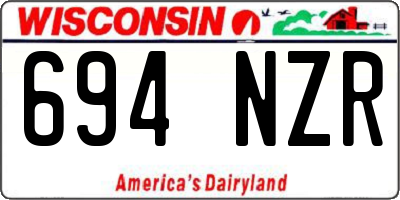 WI license plate 694NZR