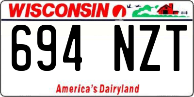 WI license plate 694NZT