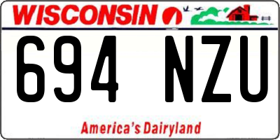 WI license plate 694NZU