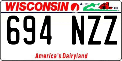 WI license plate 694NZZ